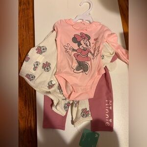 Disney Pink and Cream Minnie Mouse Baby Set